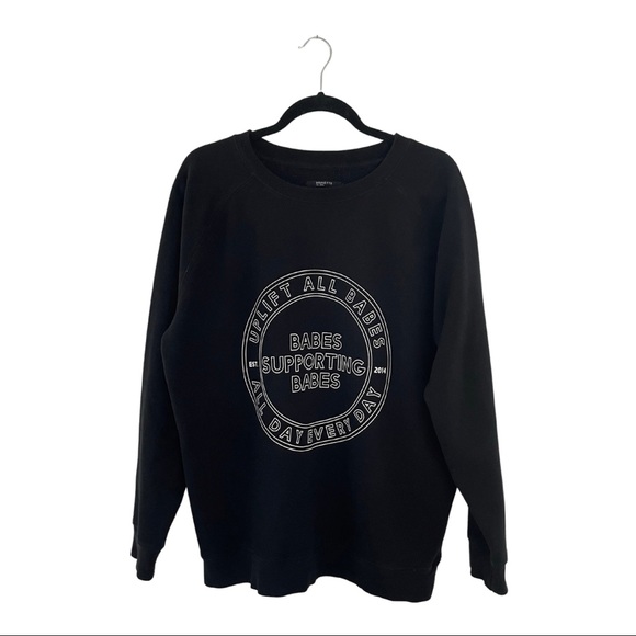 Brunette The Label Tops - Brunette the Label Women's Babes Supporting Babes Crewneck Sweatshirt Size XS/S